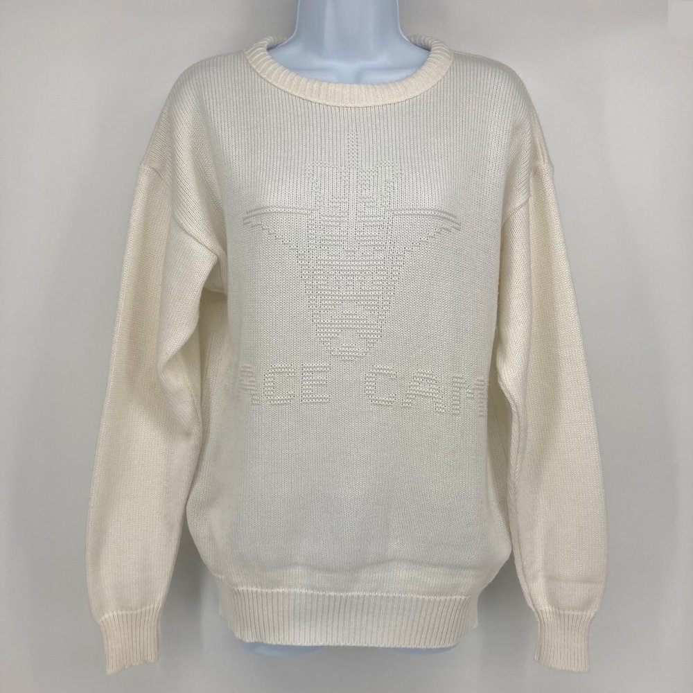 UNITED STATES SPACE CAMP - M - White Knit Space Shuttle Sweater